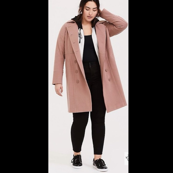 NWT Torrid size 4 Taupe Double-Breasted Coat - Picture 5 of 9